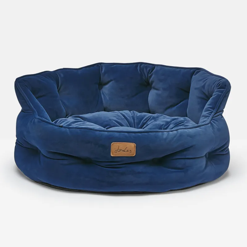 Joules Chesterfield Dog Bed Navy